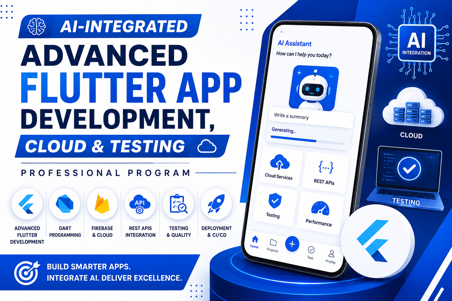 AI-INTEGRATED ADVANCED FLUTTER APP DEVELOPMENT, CLOUD & TESTING PROFESSIONAL PROGRAM